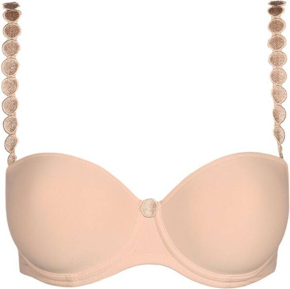 MARIE JO Tom strapless bh met broderie applicatie