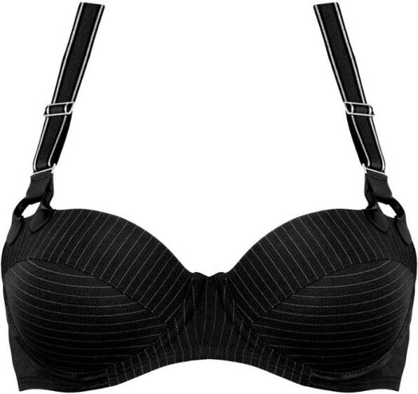Marlies Dekkers Gloria Plunge Balconette Bh | Wired Padded Black Pinstripe 70e