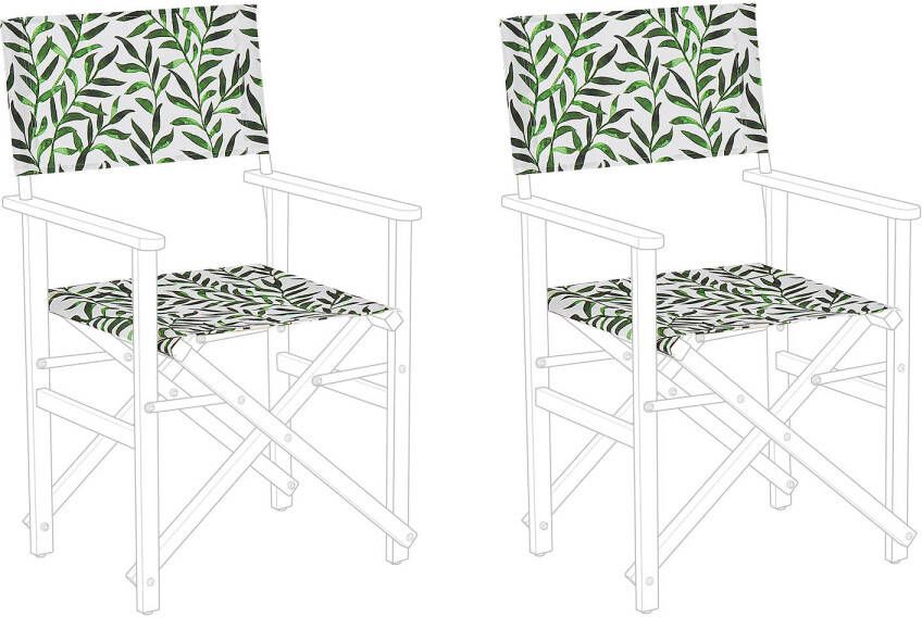 Beliani Cine Stoffen Hoes Voor Stoel groen polyester