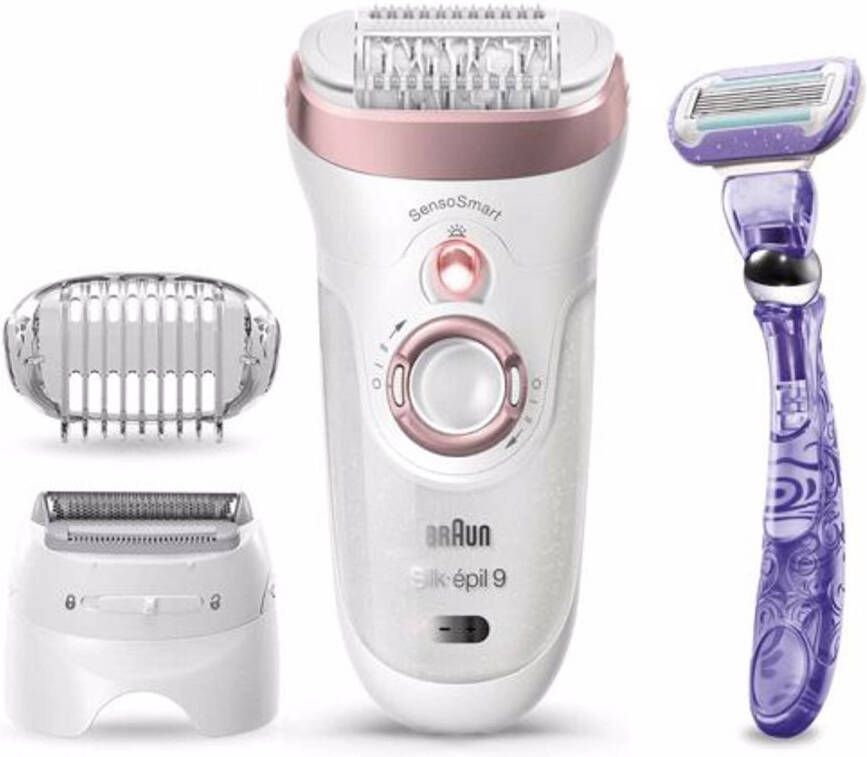 Braun Ladyshave Silk-Ã©pil 9 SensoSmart + 7 Extras