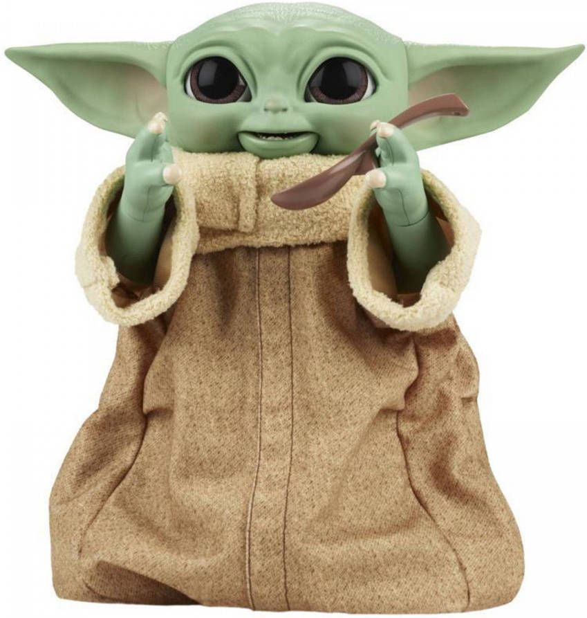 Disney Speelfiguur Star Wars Grogu 32, 4 Cm Pluche Groen 6 delig