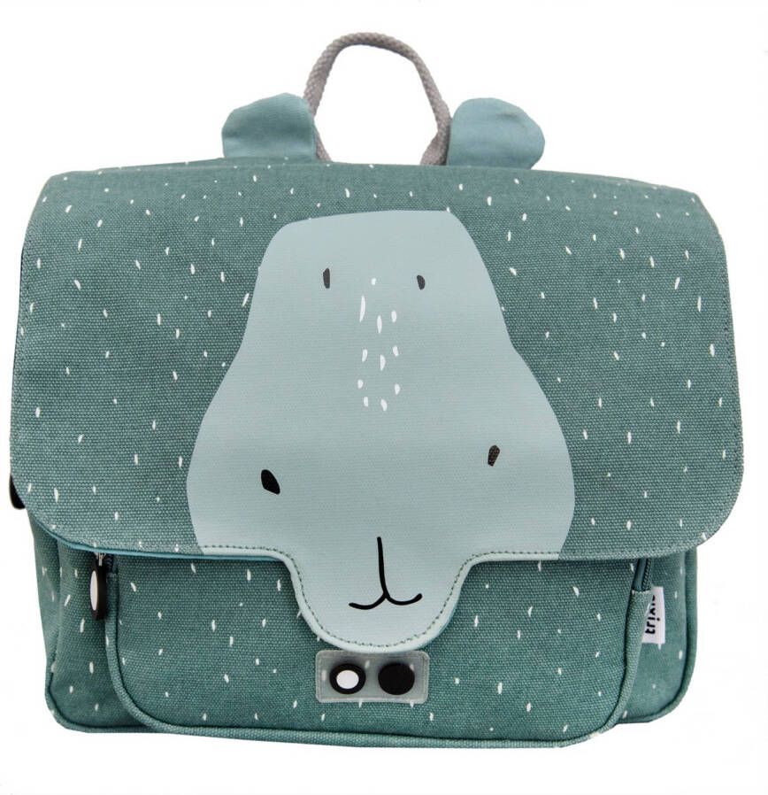 Fan Toys Trixie Schooltas Mr. Hippo 29 X 25 Cm Katoen Groen