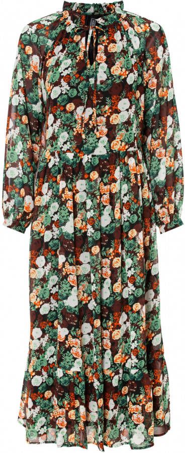 bonprix Midi jurk met gerecycled polyester en bloemenprint