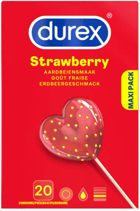 Durex Condooms Aardbeiensmaak 20 stuks