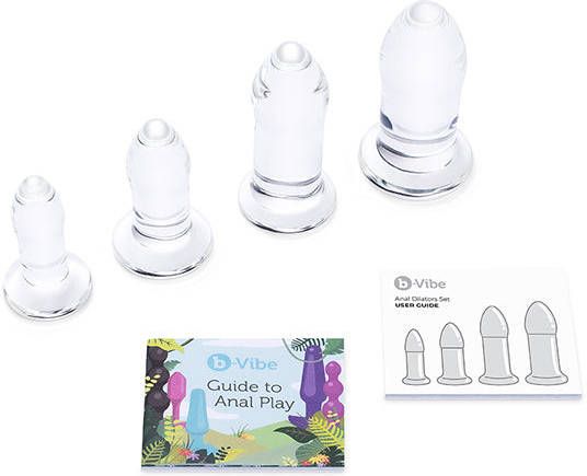 B-Vibe B Vibe Glazen Buttplug Set