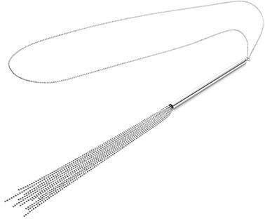 Bijoux Indiscrets Erotische halsband Magnifique Necklace & Whip zilver, met een afneembare zweep