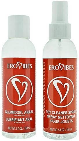 Erovibes Glijmiddel Anaal Op Waterbasis 150 ml + GRATIS Toy Cleaner
