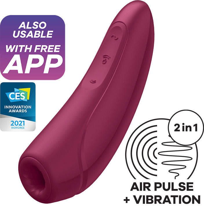 Satisfyer Curvy 1+ Luchtdruk Vibrator + Vibratie Rood