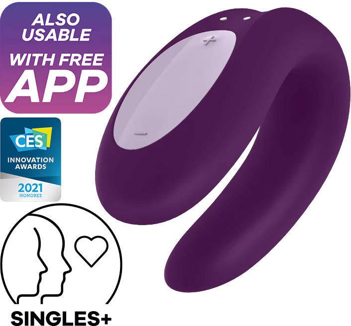 Satisfyer Double Joy Vibrator Voor Koppels Paars