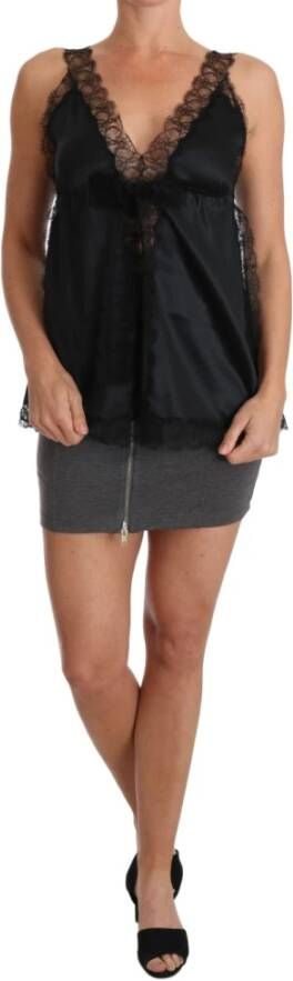 Dolce & Gabbana Lingerie Cami Lace Stretch , Zwart, Dames