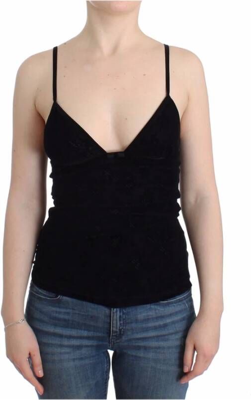 Ermanno Scervino Lingerie Bustier Top Camisole Cami Lace , Zwart, Dames
