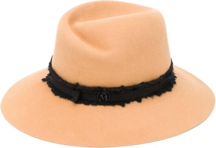 Maison Michel Virginie Hat 20pf bondage gekookte wol op vilt , Oranje, Dames