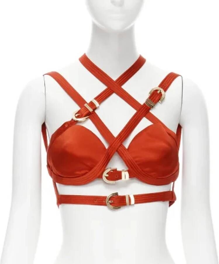 Voldoende zijden tops Versace Pre owned, Rood, Dames