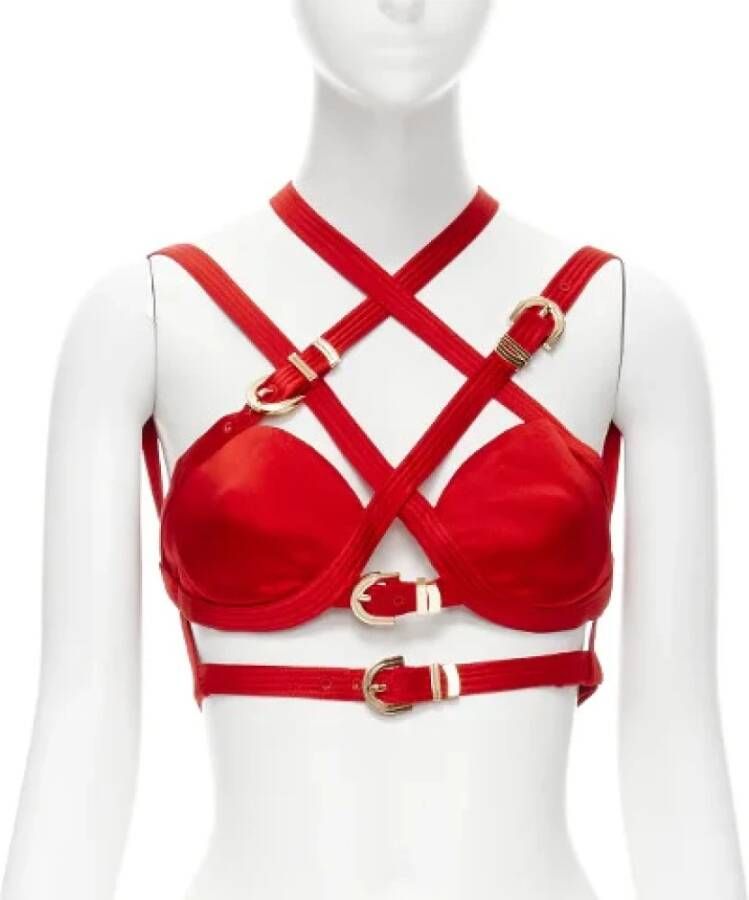 Voldoende zijden tops Versace Pre owned, Rood, Dames