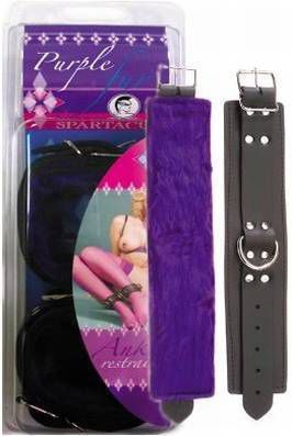 Voetboeien luxe met kussens en karabijnhaak, bruin/zwart