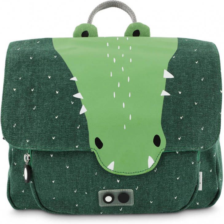 Fan Toys Trixie Boekentas Mr Crocodile Junior 29 X 25 Cm Katoen Groen